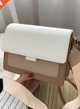 LEFTSIDE Contrast color Leather Crossbody Bags For Women 202