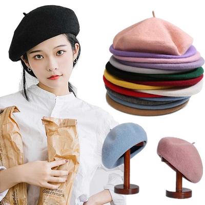Women Girl Beret French Artist Warm Wool Winter Beanie Hat C