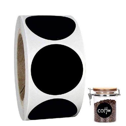 120pcs/roll Blank Label Round Chalkboard Sticker Kitchen