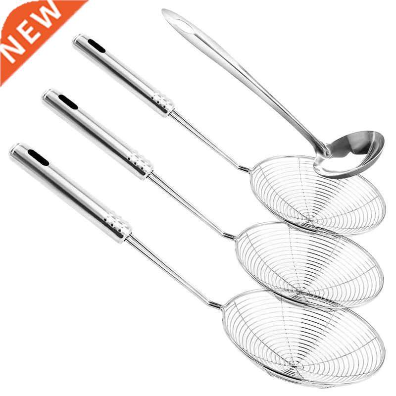 skimmer spoon, 4 pack stainless steel spider strainer skimme