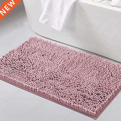 Luxury chenille bathroom rug, super soft absorbent fur bathr