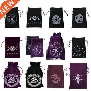 Velvet Pentagram Tarot Oracle Cards Storage Bag Runes Conste