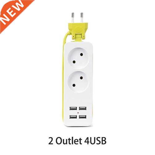 EU Plug Power Strip 4 USB Port Charger Socket, 1200W
