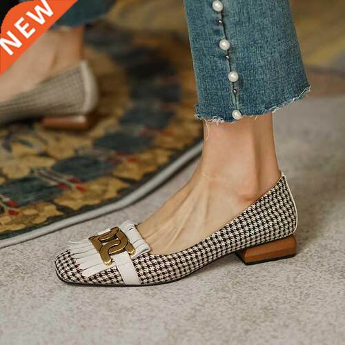 Leather Women's Shoes Fashion Tassel Beads New Sprin