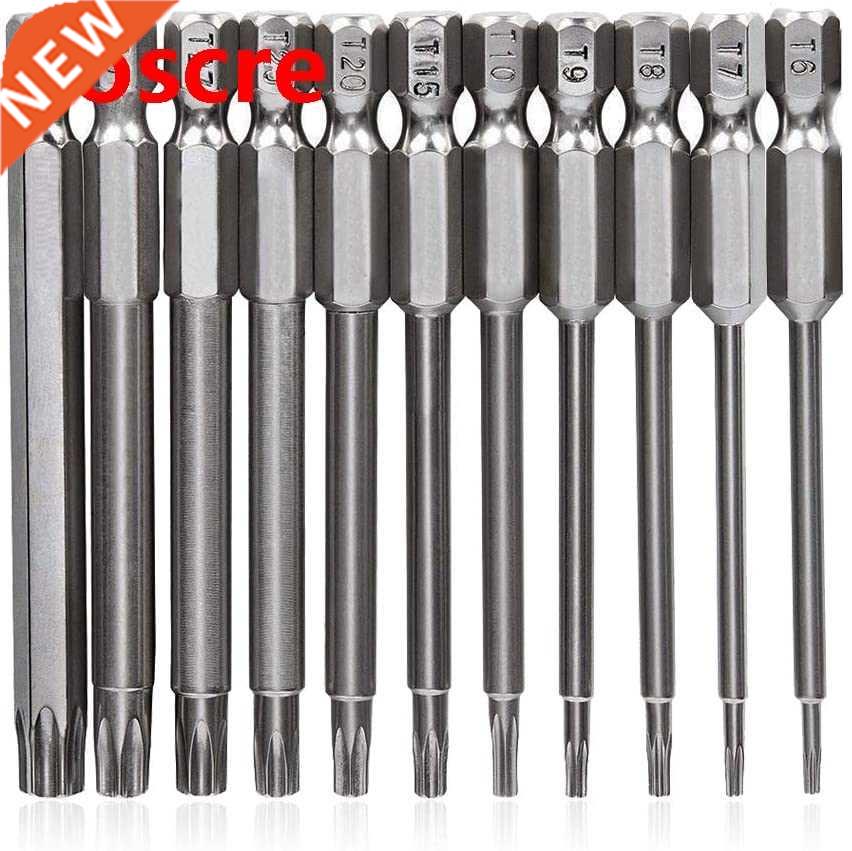 11pcs Torx Screwdriver Bits Set With Hole T6 T8 T9 T10 T15 T