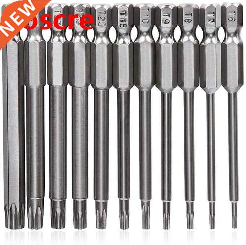 11pcs Torx Screwdriver Bits Set With Hole T6 T8 T9 T10 T15 T