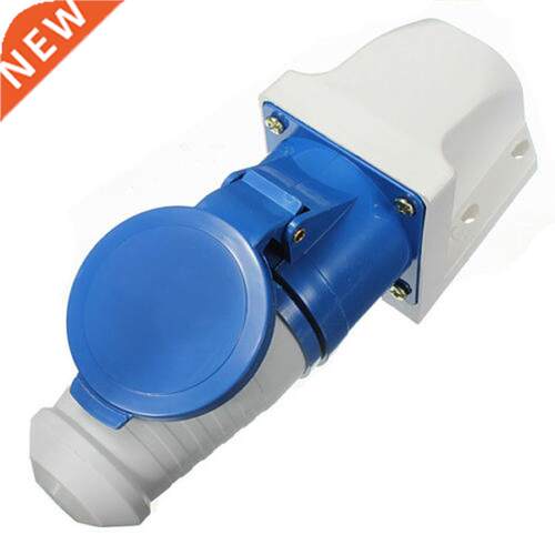 32A AMP 3 Pin Blue Plug & Wall Mount Socket Caravans IP4