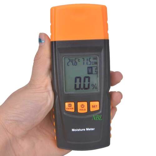 Handheld Digital Wood Moisture Meter LCD Display Humidity Te