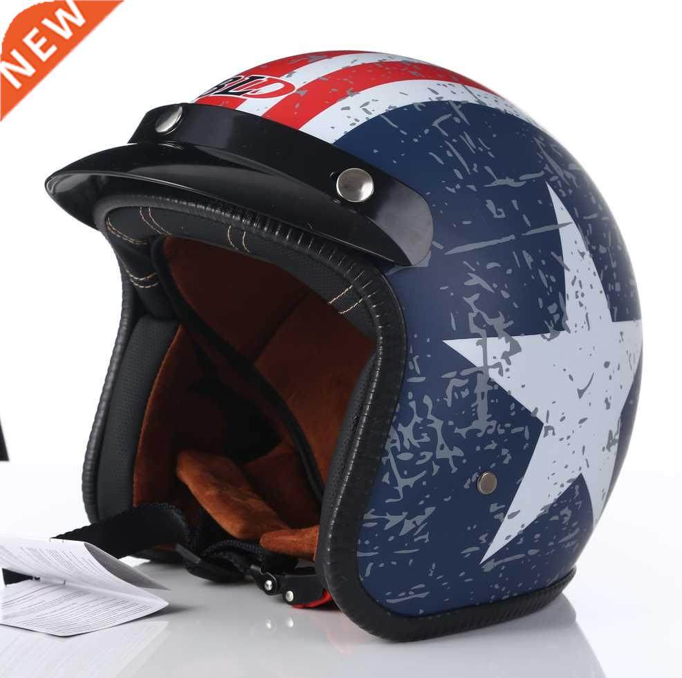 Retro Scooter DOT Cafe Racer Moto Helmets 3/4 Motorcycle Cho
