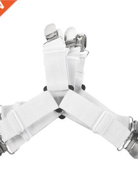 4X 3-Way Adjustable Bed Sheet Holders e Bed Sheet Clps Elas