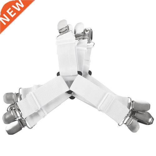 4X 3-Way Adjustable Bed Sheet Holders e Bed Sheet Clps Elas