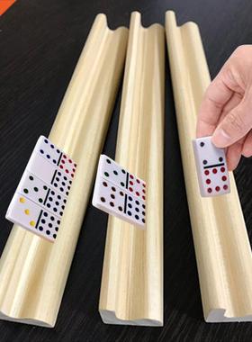 4 Pcs Domino Trays Wooden Domino Racks Domino Holders For Do