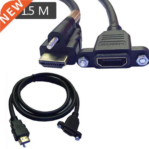 HDMI male to female panel mount extension Gold plated Cable