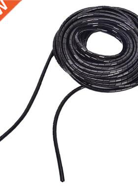Black 6mm Spiral Cable Wire Outside 17M PE Sheath Tube Spira