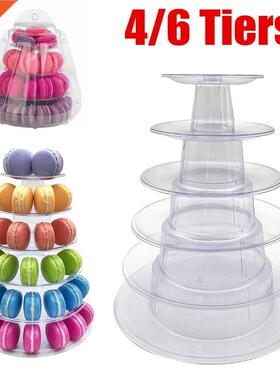 4/6 Layer High Quality Macarons Display Tower PVC Macaron To