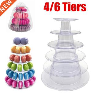 4/6 Layer High Quality Macarons Display Tower PVC Macaron To