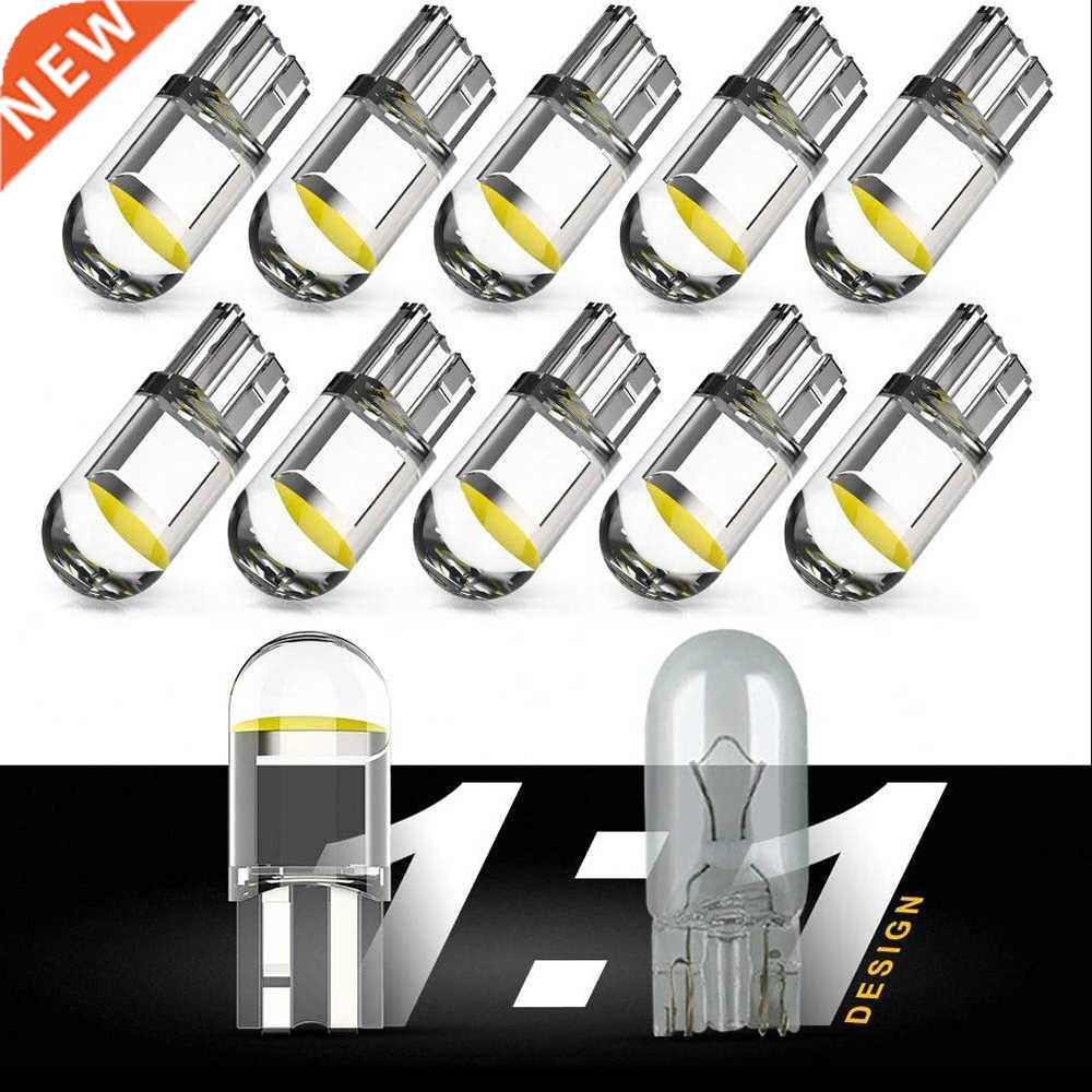 Super Bright 2/10 Pcs W5W 194 T10 LED Glass Housing Cob Car