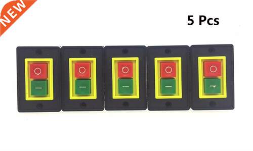 5Pcs I/O Stop Start Switch AC 380V 2KW AC-3 Start Push Butto
