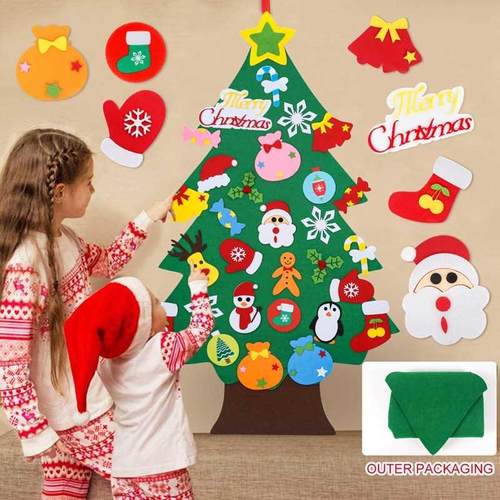 Kids DIY Felt Christmas Tree Merry Christmas Decorations For