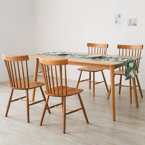 Nordic Windsor chair solid wood dining chair back chair