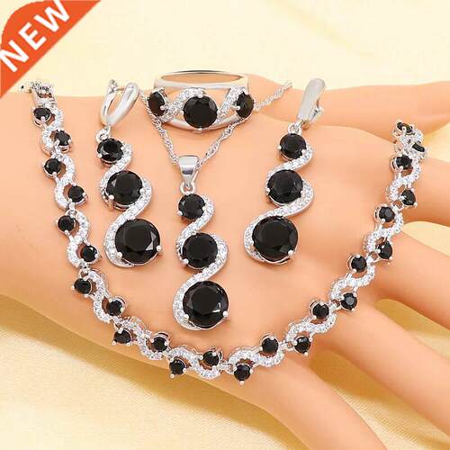 XUTAAYI Silver Wedding Jewelry Sets For Women Flower Shape