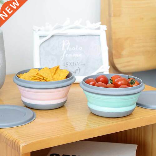 3pcs Silicone Foldable Bowl Portable Tableware Bowls Outdoor
