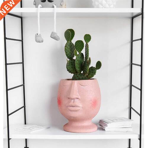 Creative Resin Flower Pot Artistic Portrait Sculpture Plant