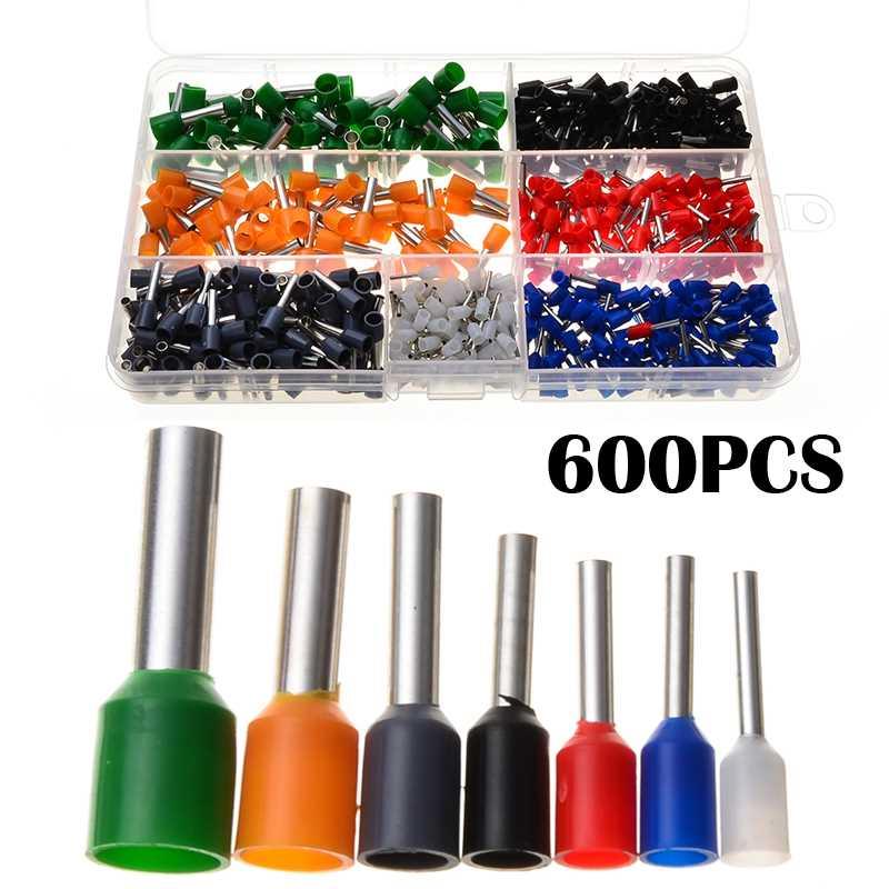 600pcs/Set Insulated Cord Pin End Terminals Bootlace Cooper