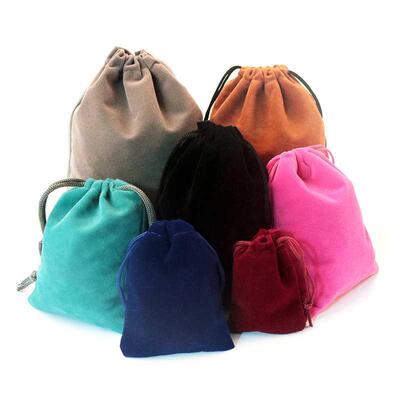 10pcs 2 Sizes Packing Drawstring Velvet Pouch Sachet Gift Ba
