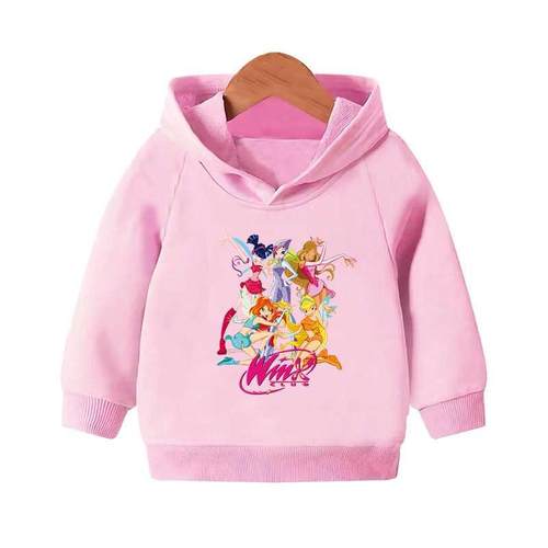 The Winx Butterfly Fairy Cartoon Kids Hooded Hoodies Cute Gi