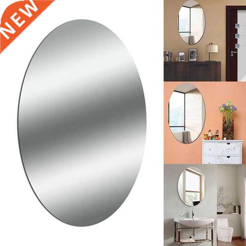 1Pcs Removable Acrylic Mirror Wall Sticker Square Oval Self