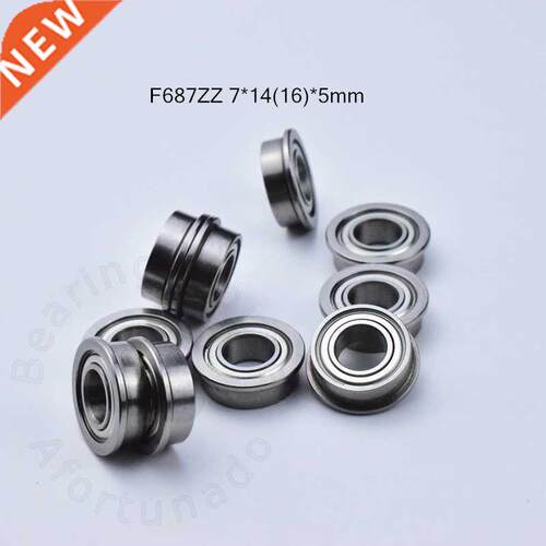 Flange 10pcs F687ZZ 7*14(16)*5mm Free shipping chrome stee