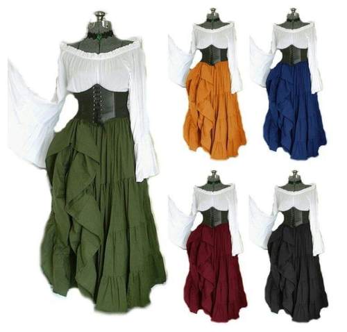 2019速卖通妇女中世纪连衣裙 Medieval dress for women