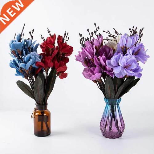 5 Fork Magnolia Bouquet Artificial Silk Flowers Wedding