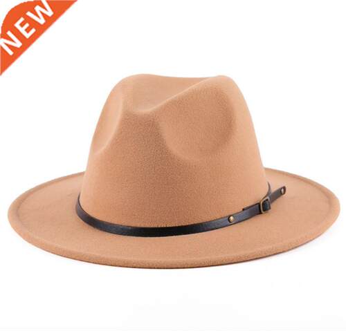 Simple Women Men Wool Vintage Ganger Trilby Felt Fedora Ha