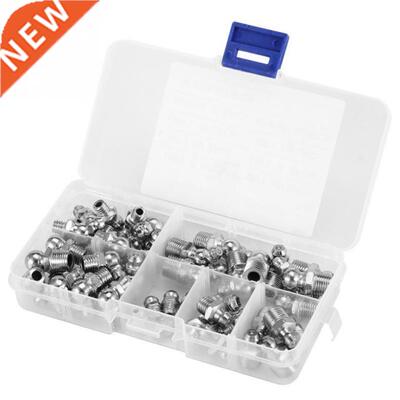 45Pcs M6/M8/M10 Durable Metal Brass Zerk Grease Nipple Fitti