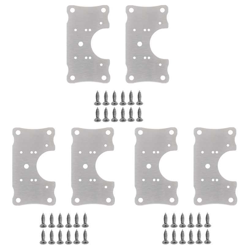 6Pcs Hinge Repair Plate Brackets,Cabinet Hinge Repair Plate