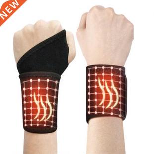 1Pair Black Tourmaline Self-Heating Wrist Brace Arthritis Pa