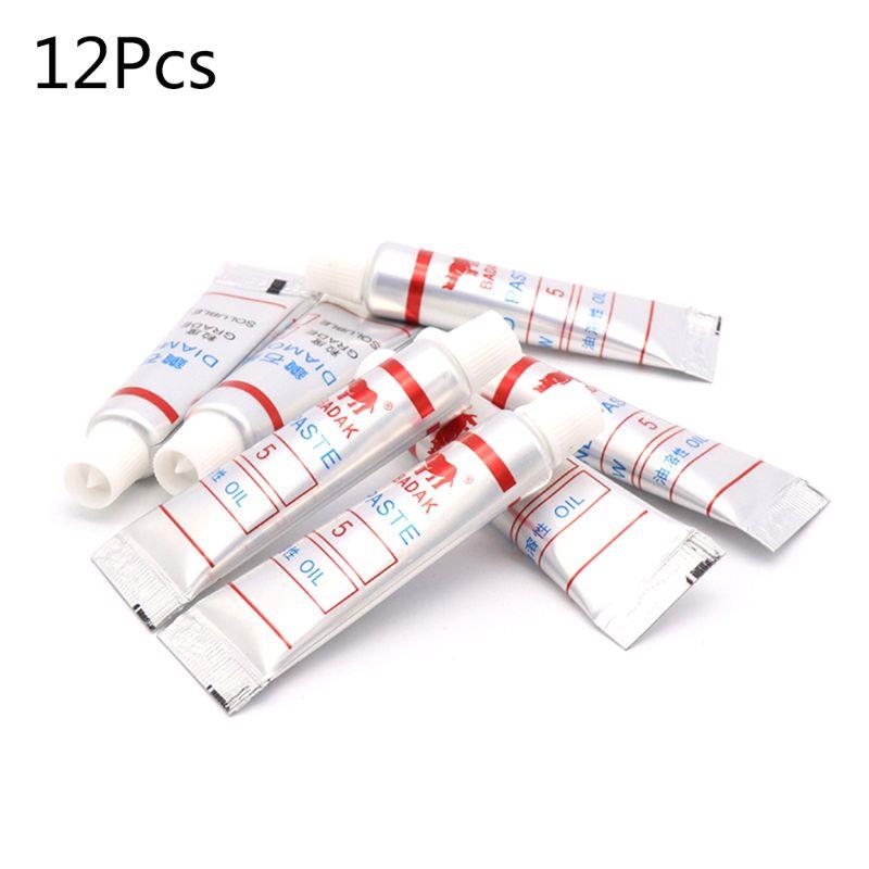 12pcs Diamond Polishing Lapping Paste Compound Syringes
