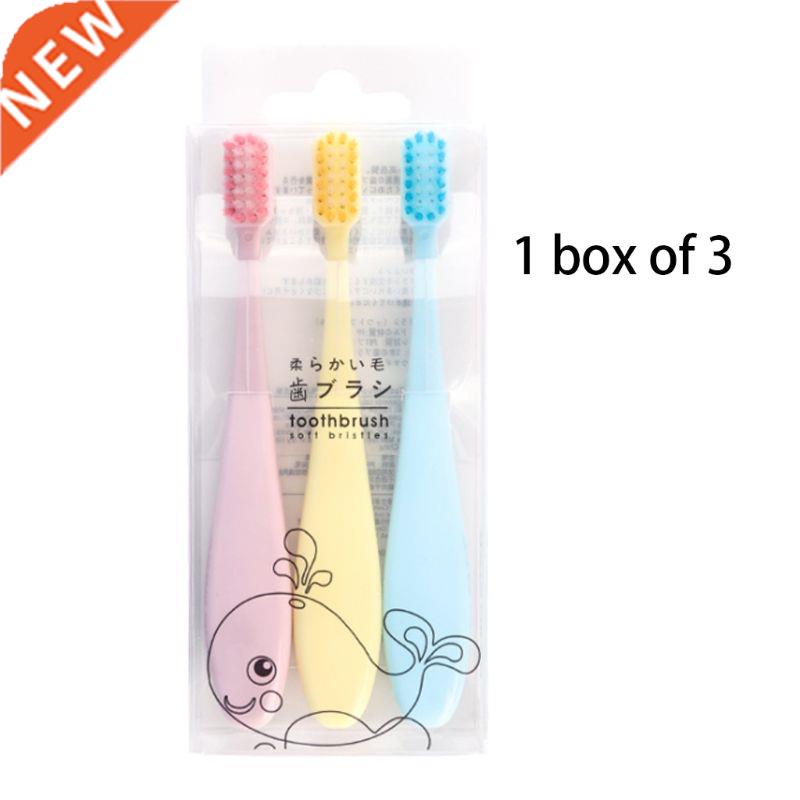 3Pcs/Set Sweet Candy Color Chldren Toothbrush Non-Slp