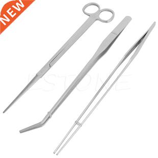 3Pcs qurium Live Plnts Long Hndle Tweezers Scissors Min