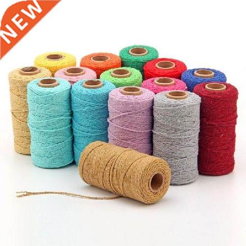 100M Pure Color Cotton Cord Natural 19 Colors Twsted Cord