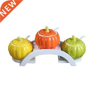Kitchenware Creative Pumpkin Chilli Ceramic Condiment Cans
