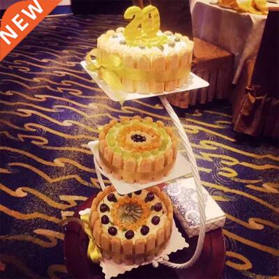 Cupcake Stand Three Layers Round Shape Snack Rack Optional M