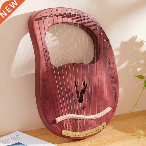 Lyre Harp 16 Strng Mahogany Body Bone Nut wth Tunng