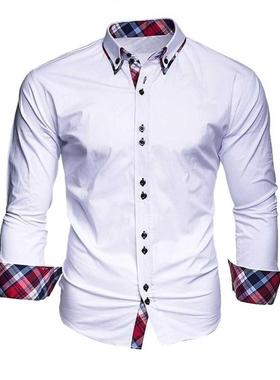 Men's business shirt long-sleeved slim-fit formal casual shi