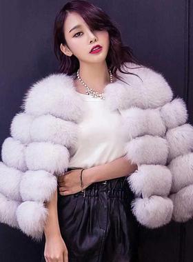HJQJLJLS 2021 Winter New Fashion Women Faux Fur Coat Female