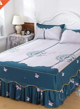 Princess Style Bedspread on The Bed with Skirt Printing Euro