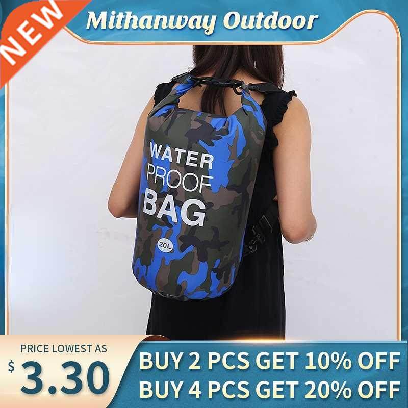 mochila impermeable para estanque de camuflaje, bolsa seca d