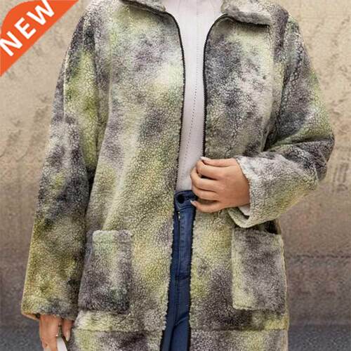 L-5xl Women's Medium length Lamb coat大码女士秋冬中长款外套